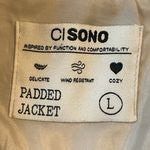Ci Sono Khaki Padded Bomber Jacket Women’s Large– Warm Cozy Quilted Coat Photo 5