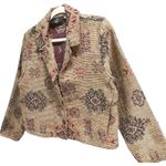 Orvis Vintage  Blazer Jacket Womens M Tapestry Southwestern Aztec Boho Heritage Photo 1