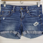 American Eagle American‎ Eagle Cut Off Shorts Womens Super Stretch Distressed. Size: 4 Photo 0