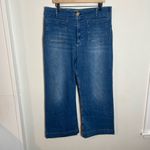 Anthropologie - Maeve The Colette Crop High-Rise Wide-Leg Jeans Blue Wash Denim Photo 2