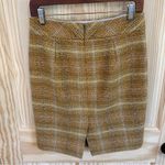 J.Crew Sunnie Golden Wool Plaid Pencil Skirt. Size 2. Photo 4