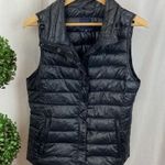 Gap Black Down Filled Quilted Snap & Zip Front Close Sleeveless Vest S Photo 1
