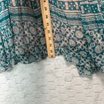 Maeve Anthropologie Women Sheer Green Ruffle Hem Dress 6 Boho Festival Resort Photo 7