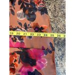 Elie Tahari  Small Pink Floral Hidden Button Front Cap Sleeve Shirt Satin Photo 6