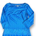 Gretchen Scott  blue and white pattern dress 3/4 sleeve size XXS Photo 1