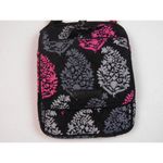 Vera Bradley Quilted Black/Gray/Pink Small Crossbody Purse Adjustable Strap Zip Photo 2