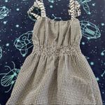 ASOS  Gingham Tie Shoulder Shirred Beach Dress | NWT Photo 5