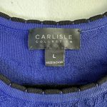 Carlisle Collection Blue Knit Dress 3/4 sleeves Fit & Flare Women's Large Career Photo 3