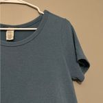 Gyft  Womens Short Sleeve Polyester Blend Blue Gray Dress Size Small Photo 2