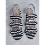 Raye  Revolve Mimi Striped Black Strappy Heeled Mules Womens Size 8.5 Photo 6