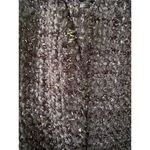 Monteau  Navy Metallic Tweed Gold Hardware Trim Front Open Pockets Shift Dress S Photo 3