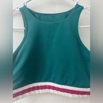 Wilo Green w/ Purple & White Band Sports‎ Bra (Size S) Photo 1