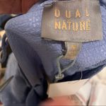 Blue & White Floral Print V Neck Cinched Short Sleeve Dress Size Medium NWT Photo 7