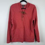 LRL Lauren Jeans Co. Ralph Lauren Hoodie Womens XL Red Lace Photo 0