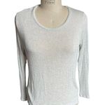 Joah Brown Long Sleeve Scoop Neck Gray Knit Top Size S/M Small Medium Photo 0
