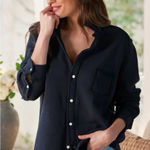 Frank & Eileen EILEEN RELAXED BUTTON UP TRIPLE FLEECE SWEATSHIRT SZ M Photo 0