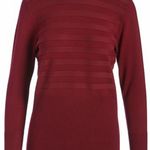 August Silk Mulled Wine Stripe Long Sleeve Turtleneck Medium Photo 0