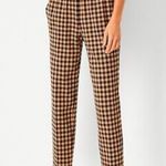 Ann Taylor  Ankle Pant High Rise Paper bag Waist Plaid Pull On Pants Size S Photo 0