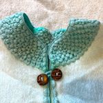 Soft Llama Wool Poncho Cape Coat Jacket Boho Festival Handwoven Aqua/Teal OSFM Blue Size undefined Photo 2