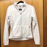 The North Face Off White Half Zip Fleece Pullover Photo 0