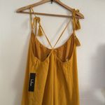 Lulus  Knot Since You Mustard Yellow Tie-Strap Wide-Leg Jumpsuit NWT Photo 3