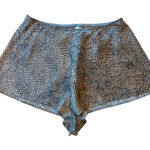 100% Silk Shorts Snakeskin Brown Sleep Size Small Tan Photo 0