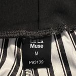 NWT LaLa Muse Women’s Striped Stretchy Pants Q12 Black Size M Photo 4