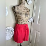 BCBGeneration Bright Coral Elastic Waistband High Waist Shorts Size Medium Pink Photo 6