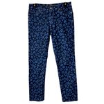 Kate Spade  Jeans Women 28 Blue Indigo Cheetah Print‎ Play Hooky Skinny Animal Photo 1