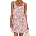 Heartloom  Nicka Purple and Pale Yellow Floral Mini Dress Size Small NWT Photo 2
