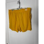 Banana Republic  Yellow Gold Linen Blend Paperbag Pull-On Baggy Shorts Large Photo 5