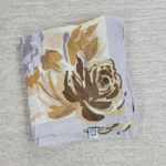 Oscar de la Renta VTG Floral Rayon Scarf Brown Square Accessory Street Japan Photo 6