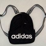 Adidas BLACK WHITE Mini Backpack ZIP TOP 2 Pocket quilted back Photo 0