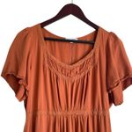 Baltic Born  Maxi Dress XL‎ Burnt Orange Flutter Sleeve Tiered Boho Chic Prairie Photo 13
