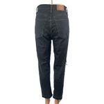 Madewell  The MomJean Black Distressed High Waist Straight Denim Jeans Pants 26 Photo 1