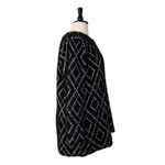 Au Lieu Black White Diamond Knit Long Sleeve Textured Sweater Women’s Size 1X Photo 2