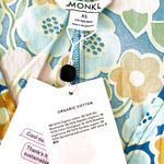 Monki Asos Blue Orange Retro Floral Short Sleeve Playsuit Jumpsuit Size XS Photo 7