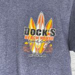 Gildan Crewneck graphic print t-shirt docks beach house port Clinton Ohio sz S Photo 1