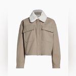 Splendid  Women’s Sherpa Gray Tawny Collar Utility Jacket Size XS NWT Photo 2