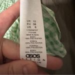 ASOS Design Shirred Mixed Multicolor Gingham Print Long Sleeve Midi Dress Sz 6 Photo 5