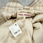 Free People Highlands Wool Plaid Double Breasted Peacoat Brown Size XL Oversized Photo 3