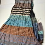 Multicolor Striped Scarf Artsy Boho Fringe Retro Beach Y2K Lightweight Preppy Photo 2