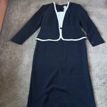 Julian Taylor  Navy/White Long Sleeve Dress SIZE 12 Photo 0