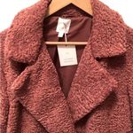 LC Lauren Conrad Lauren Conrad Shabby Teddy Coat Double Breasted Sz XXL Mauve Furry Cozy Fall NWT Photo 2