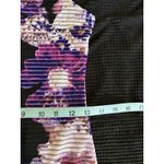 Jennifer Lopez Bodycon Midi Dress Black/Purple Floral Size 2 Zip Back Lined Photo 7