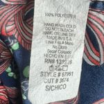 Tea N Rose Ribbons and pearls navy vneck and back dress size small Photo 4