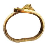 Vintage Rare Oscar D’Argent Equine Hinged Bangle Bracelet Horse Head Gold Photo 10