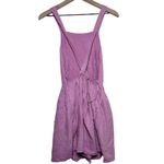 Free People Melted Hearts Mini Overall Dress Linen Blend Size Small Light Pink Photo 3