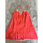 Victoria's Secret  Pink‎ Satin Slip Dress Lace Trim Nightgown Lingerie L Photo 1