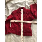 Harve Bernard Womens Collar Lapel Long Sleeve Three Button Jacket Red Size 8 Photo 7